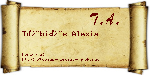 Tóbiás Alexia névjegykártya
